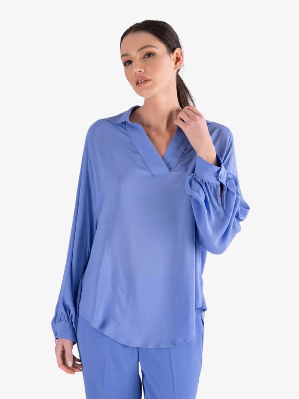 MERCI Blusa In Viscosa Donna Lilla