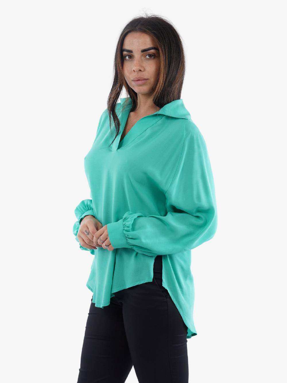 MERCI Blusa In Viscosa Donna Verde Menta