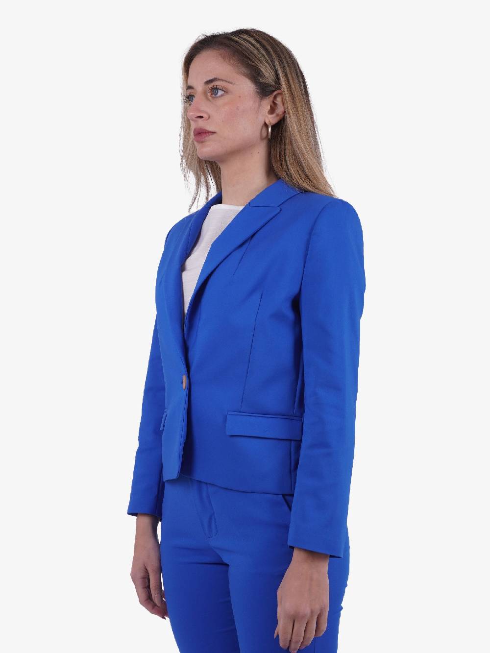 MERCI Giacca Donna In Cotone Blu Oceano