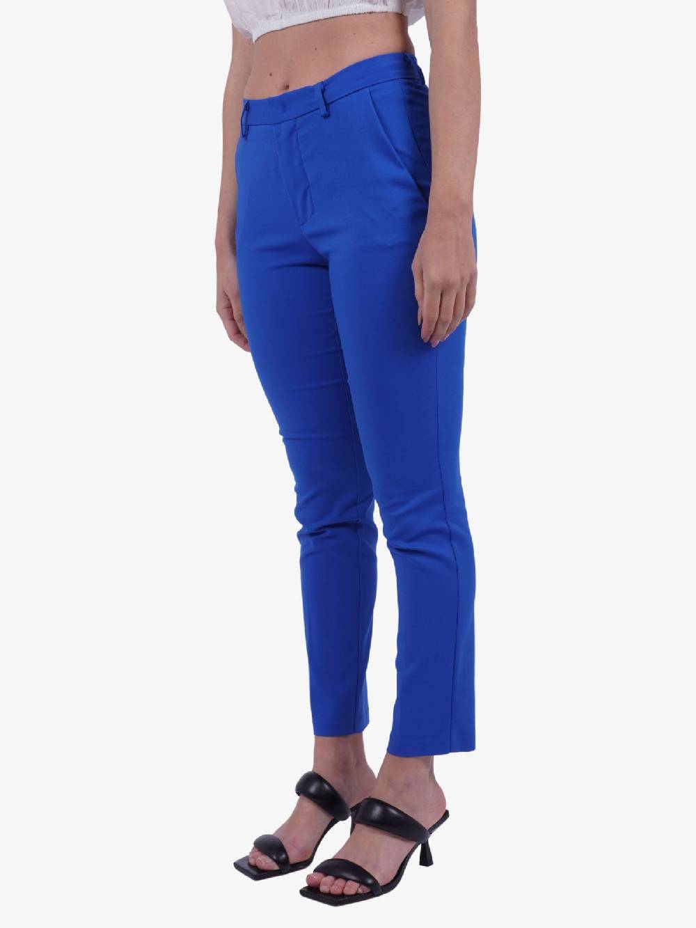 MERCI Pantalone Donna A Sigaretta Blu Oceano