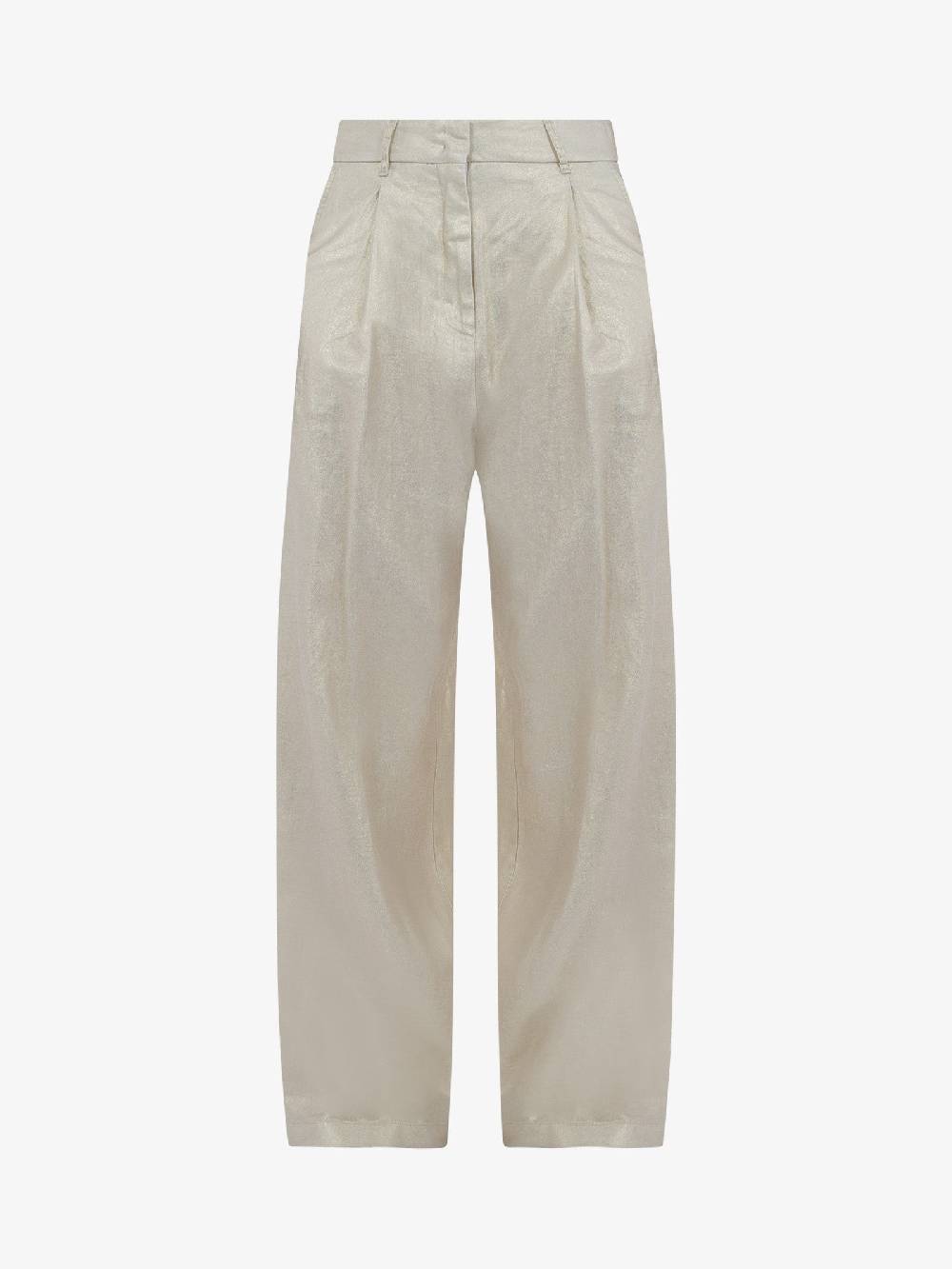 MERCI Pantalone P347F Donna Lino Oro