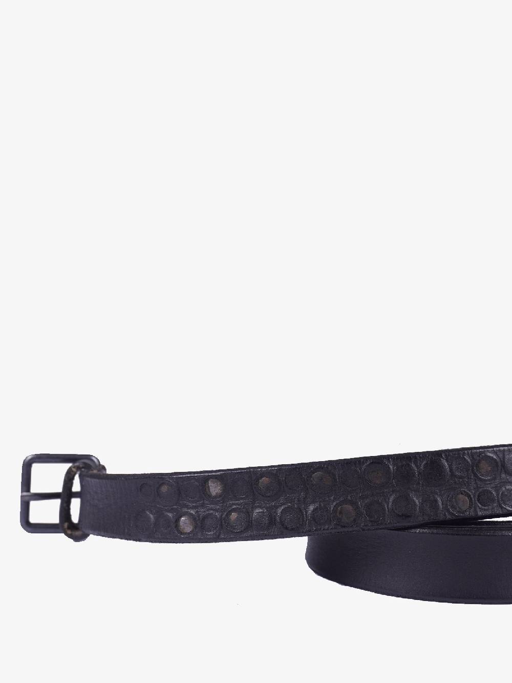 MESSAGERIE Cintura Cuoio Uomo Nera