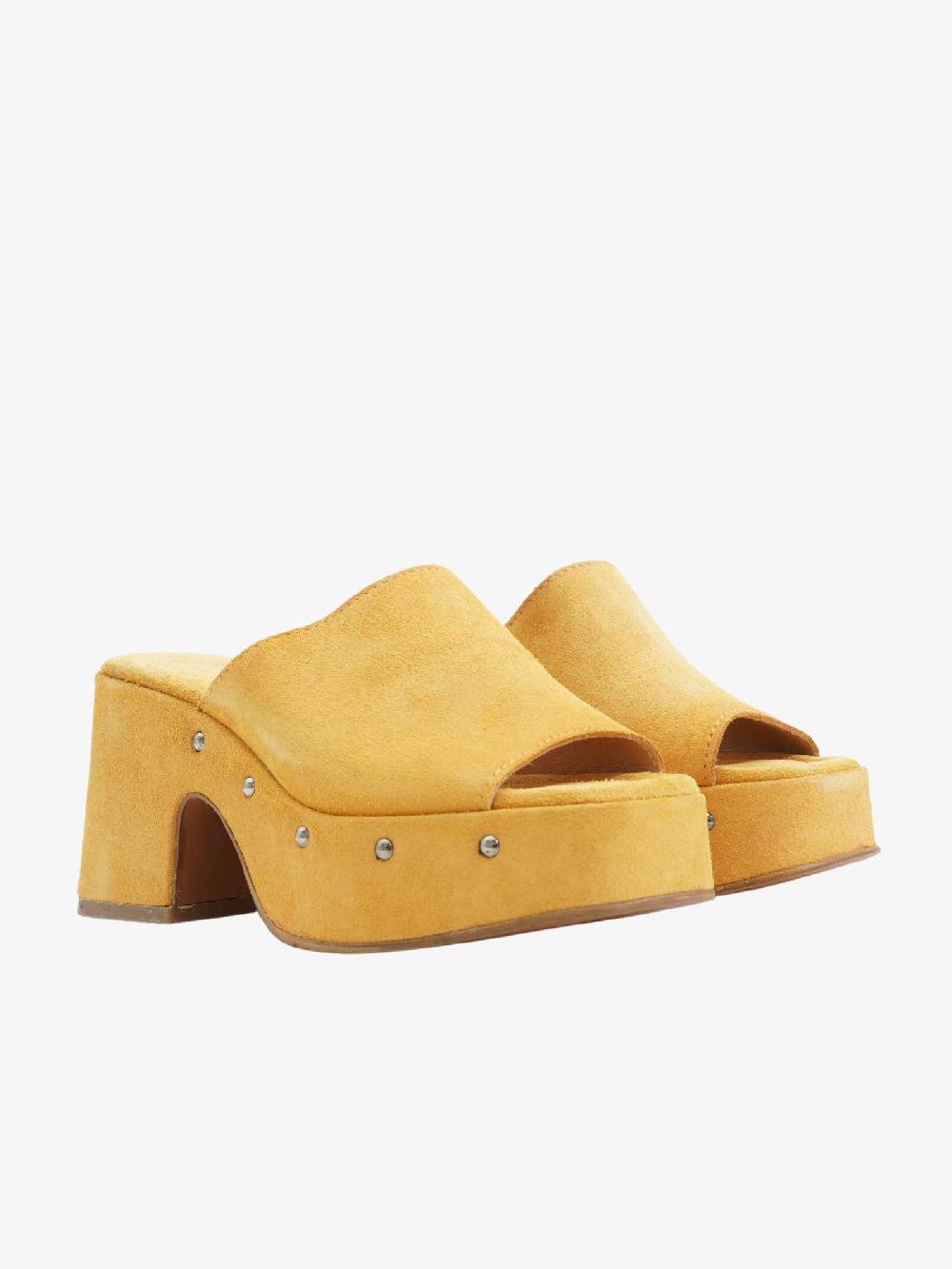 MJUS Sandalo Sabot T55001 Donna In Camoscio Senape