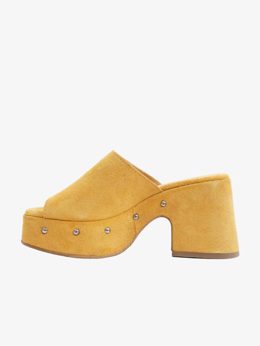 MJUS Sandalo Sabot T55001 Donna In Camoscio Senape