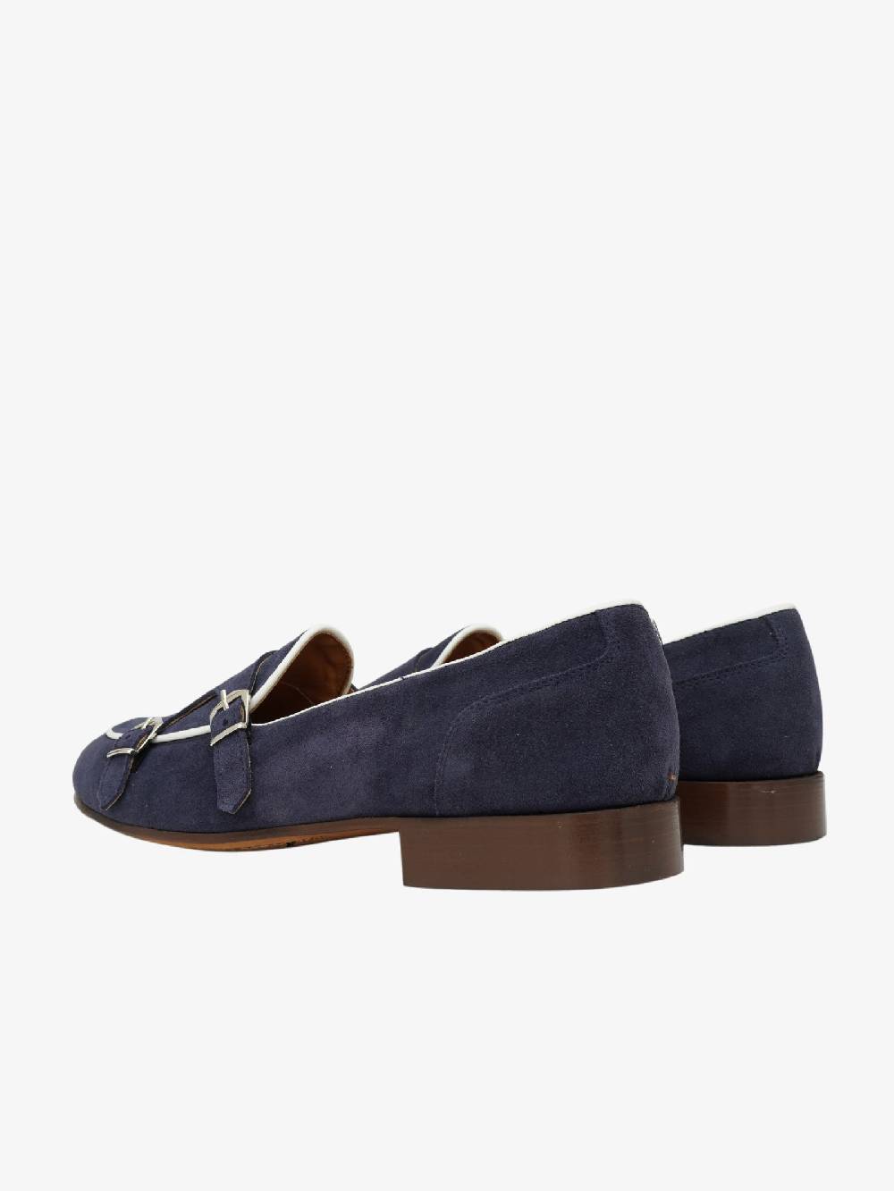 ANDREA FRANCESCO Mocassini 31/21 Uomo In Camoscio Blu Con Dettagli In Velluto