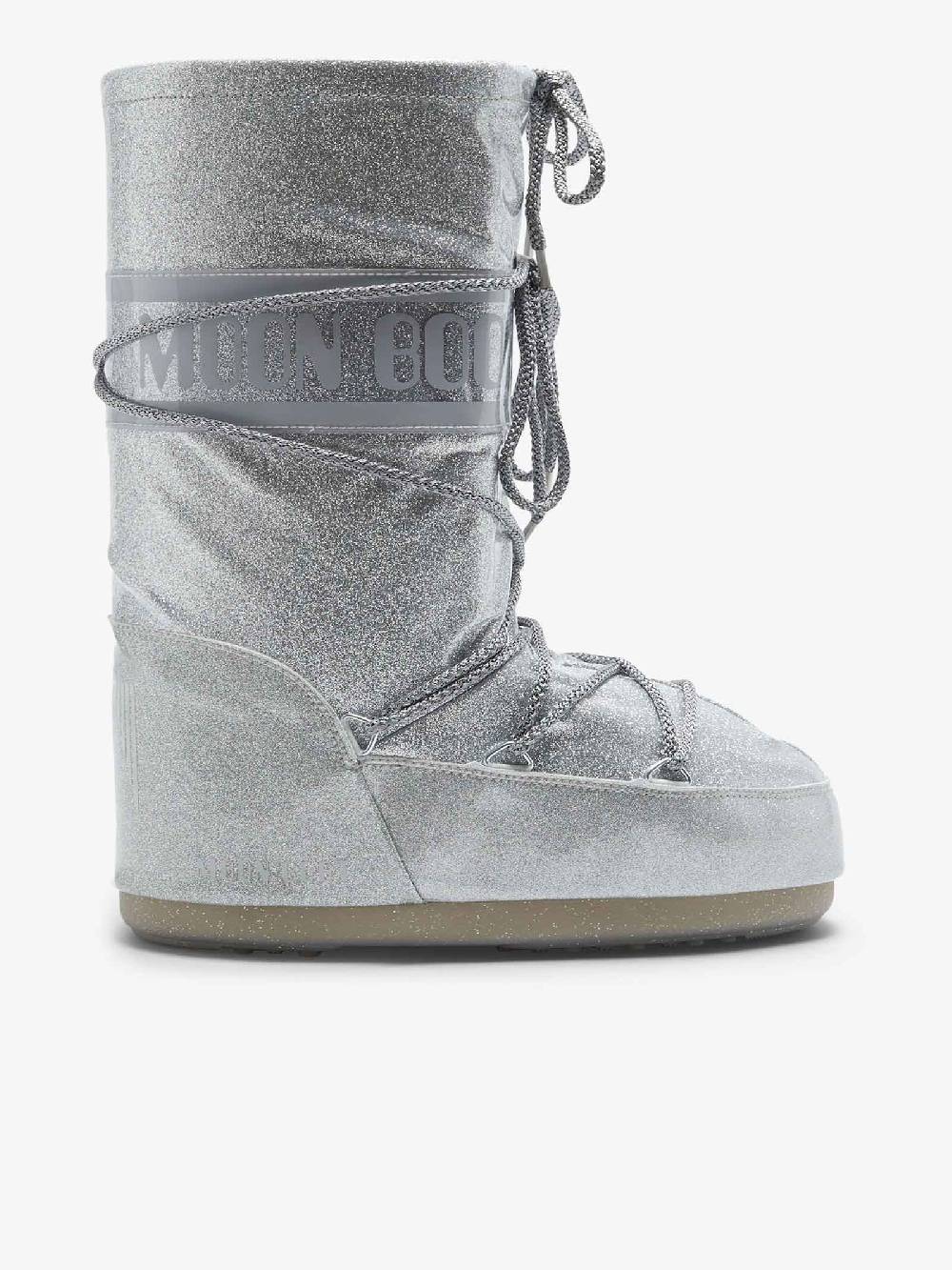 MOON BOOT Stivali Icon Glitter Donna 002 Argento