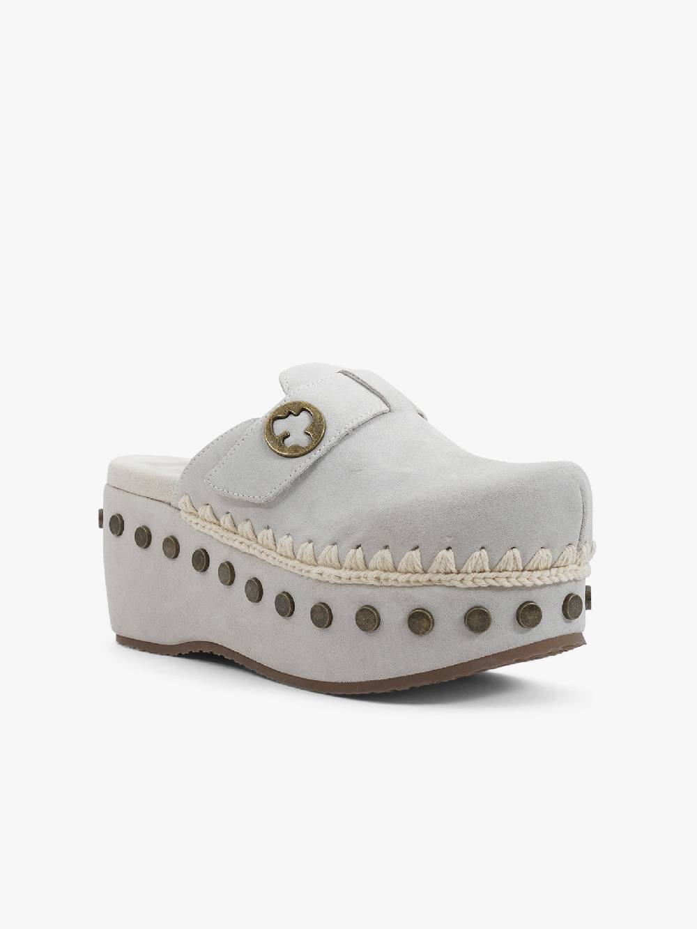 MOU Sandali Sabot SW611001 Donna In Camoscio Beige