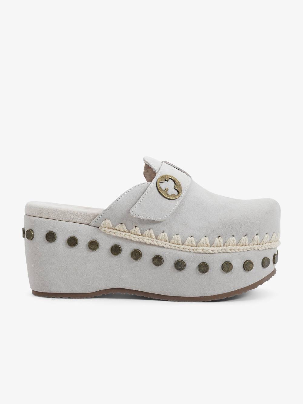 MOU Sandali sabot SW611001 donna in camoscio beige