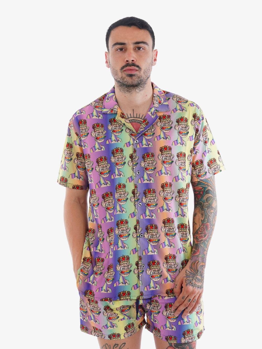 MOVE BEACHWEAR Camicia Bowling - S5 Uomo Multicolore