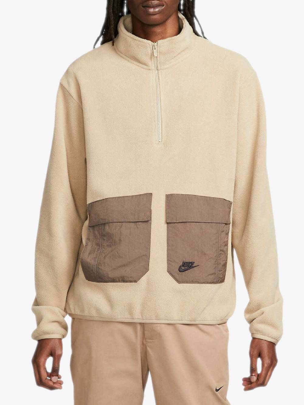 NIKE Felpa Girocollo Sports Utility Uomo Beige