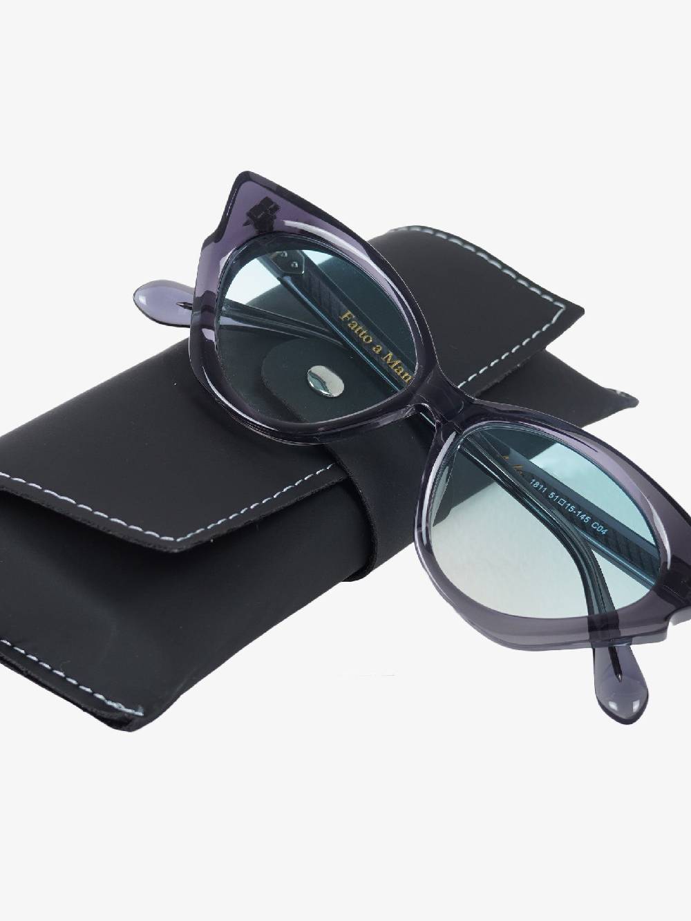 LABE Occhiali Da Sole In Celluloide Grigio Con Design Unisex