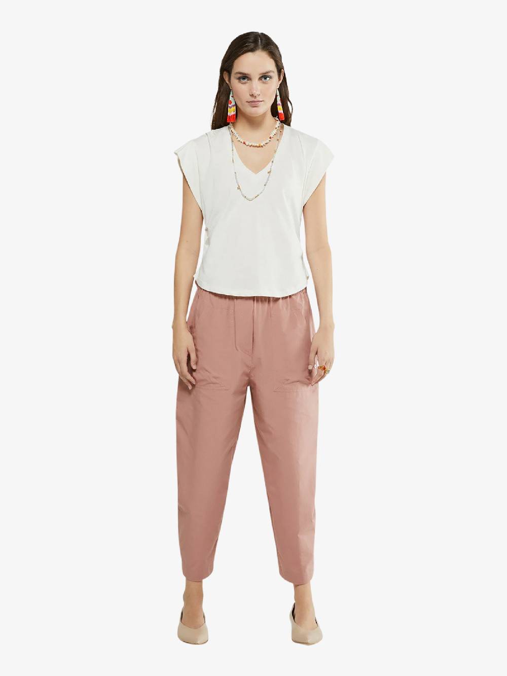 OTTOD'AME Pantalone PCH_DP9582 Donna Cotone Rosa