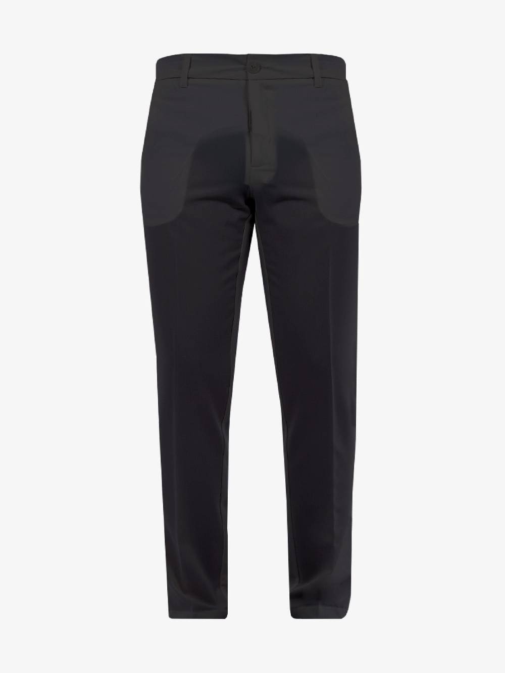 ALESSANDRO DELL'ACQUA Pantalon elegante uomo in nero con dettagli in pelle