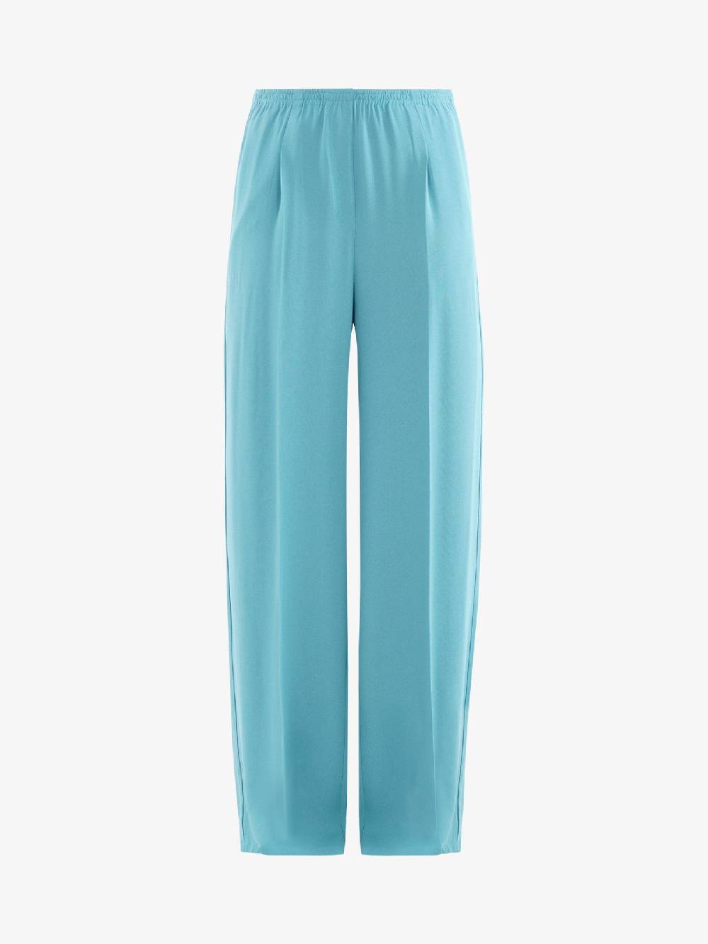 JUCCA Pantalone A Gamba Dritta Donna Con Elastico Azzurro