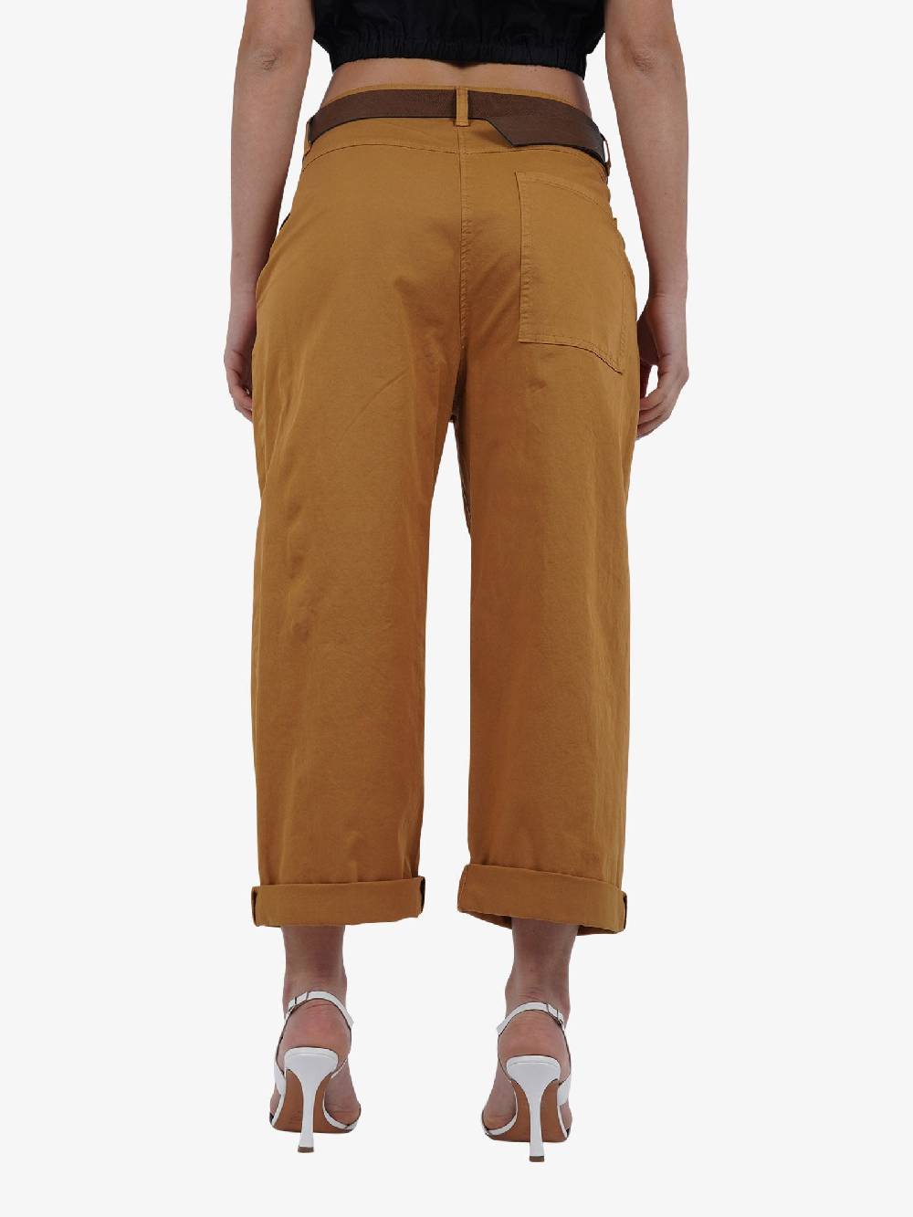 DIXIE Pantalone A Gamba Larga P773J185 Donna Cotone Beige