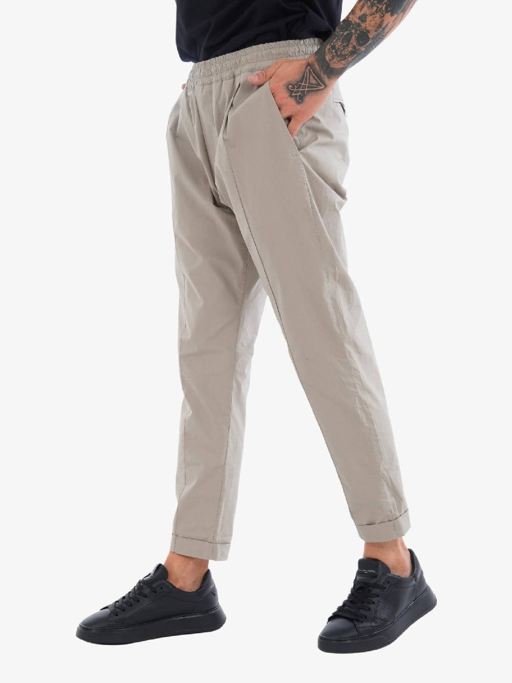 GOLDEN CRAFT Pantalone A Gambra Dritta Clancie Uomo In Cotone Beige