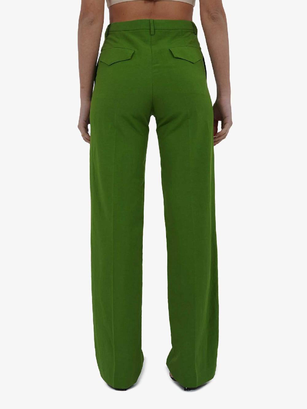 MERCI Pantalone A Palazzo 375 Donna In Viscosa Avocado