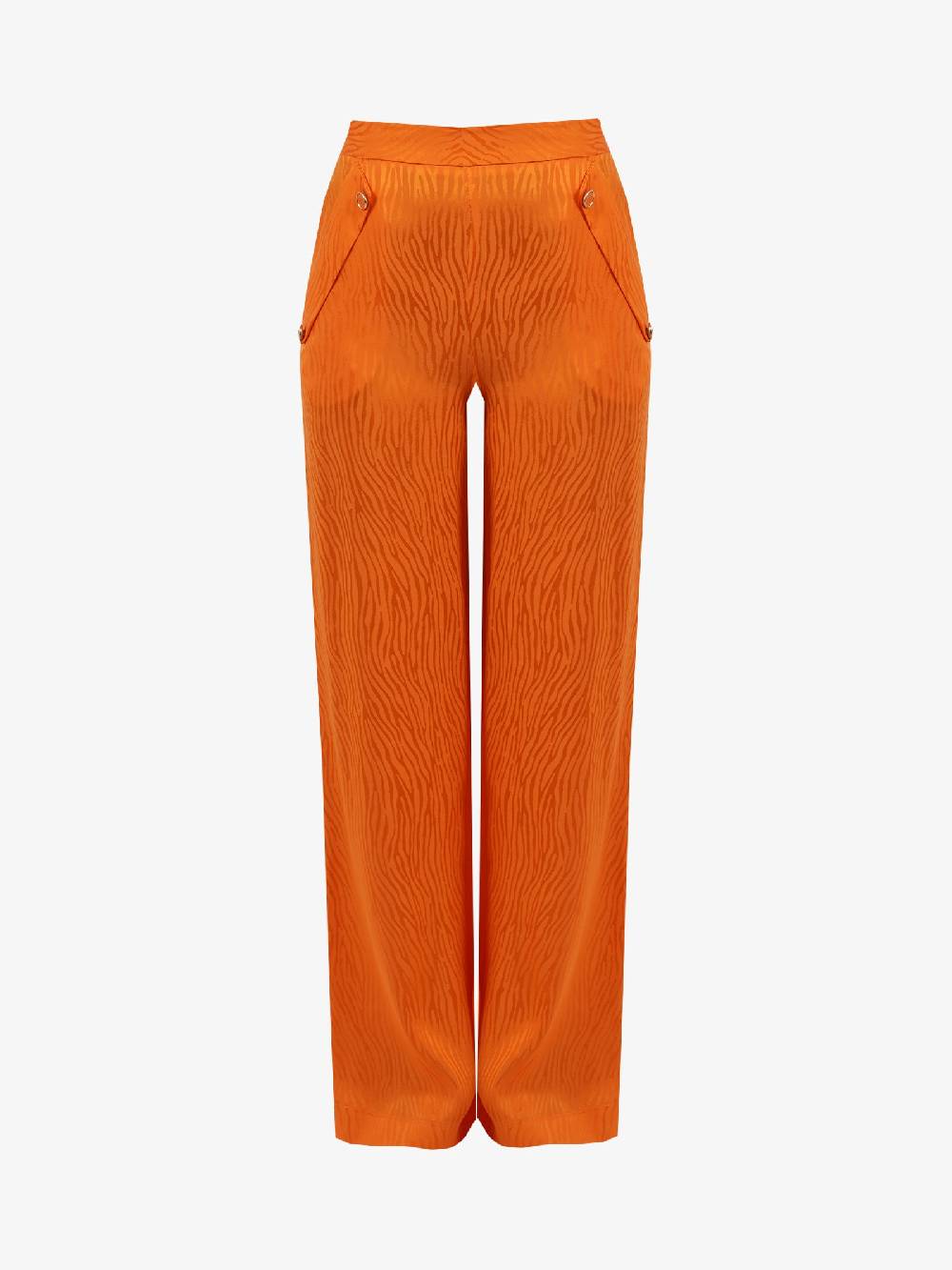 SPACE SIMONA CORSELLINI Pantalone a palazzo in jacquard donna zebrato