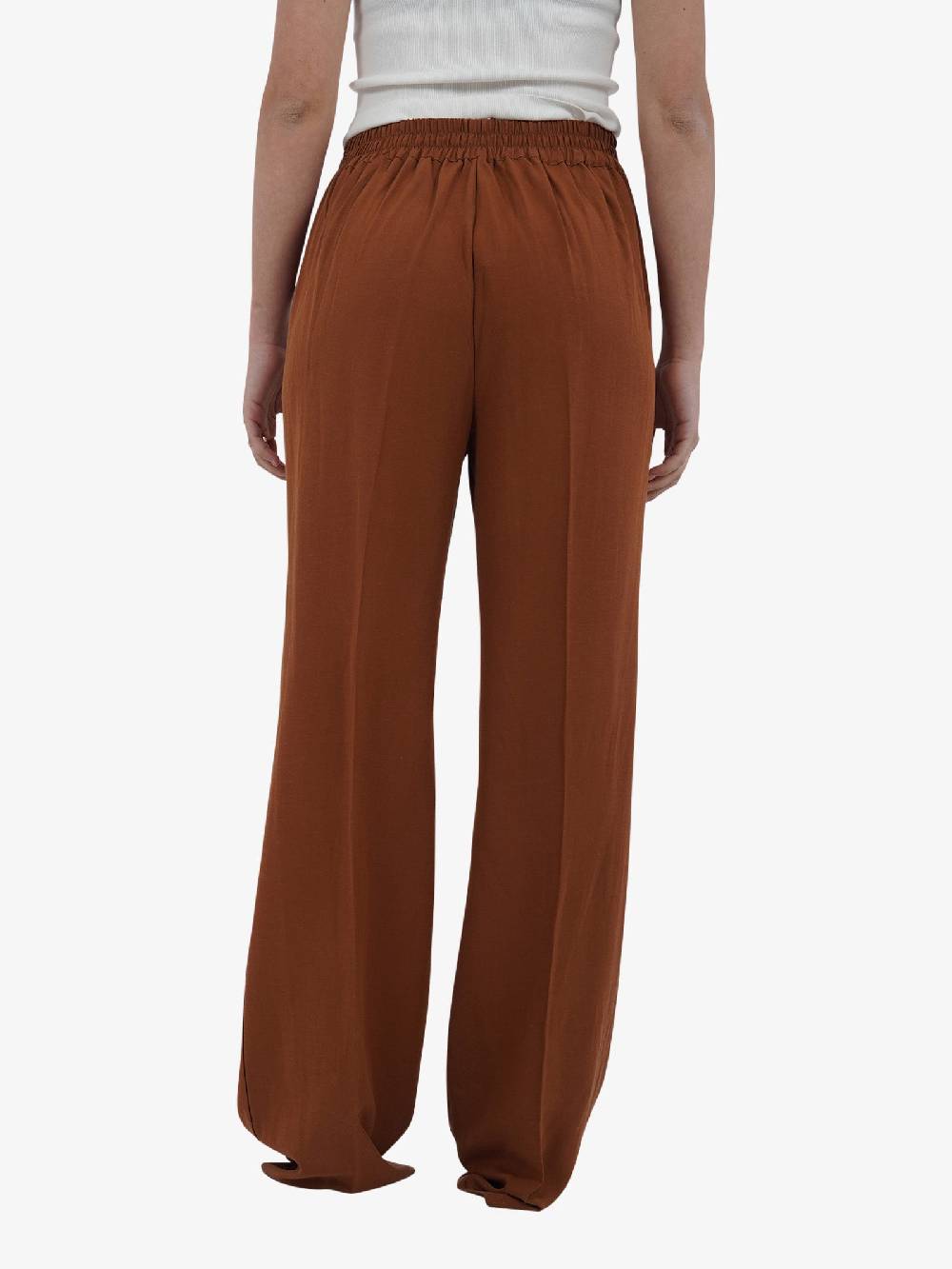 MARIUCCIA Pantalone A Palazzo MMD3241 Donna Viscosa Marrone