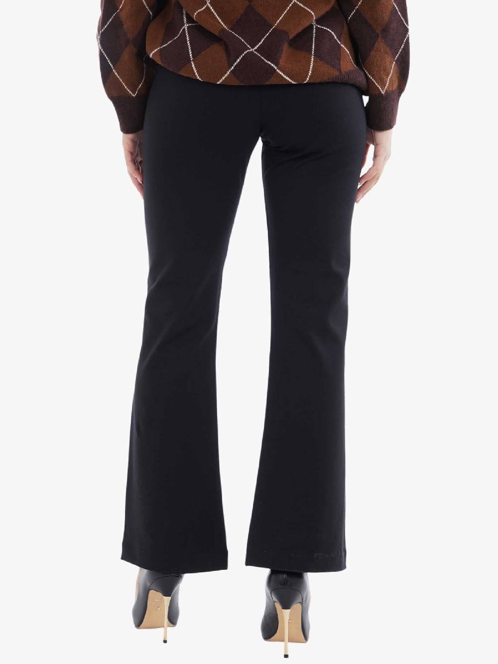 TRASH AND LUXURY Pantalone A Vita Alta 240362 Donna In Cotone Nero