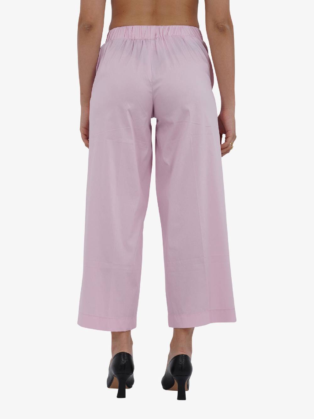 JIJIL Pantalone A Vita Alta PA279 Donna Cotone Rosa