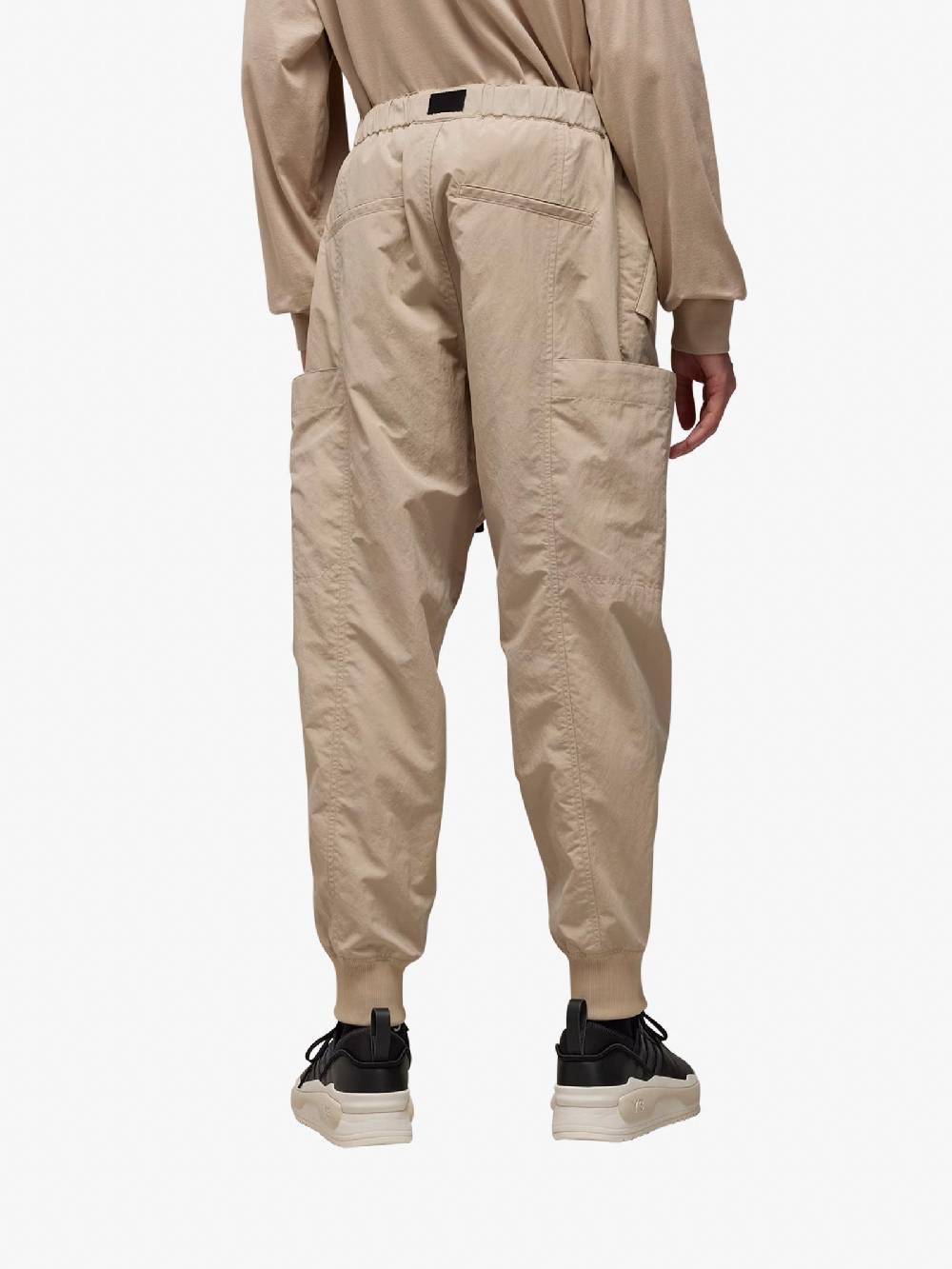 Y-3 Pantalone Affusolato Con Risvolto In Nylon IV8024 Uomo Beige