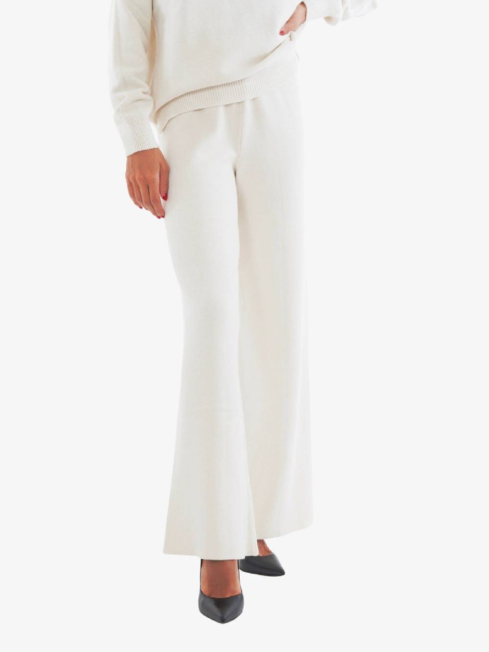 HAVE ONE Pantalone Ampio PNC-K020 Donna In Viscosa Burro