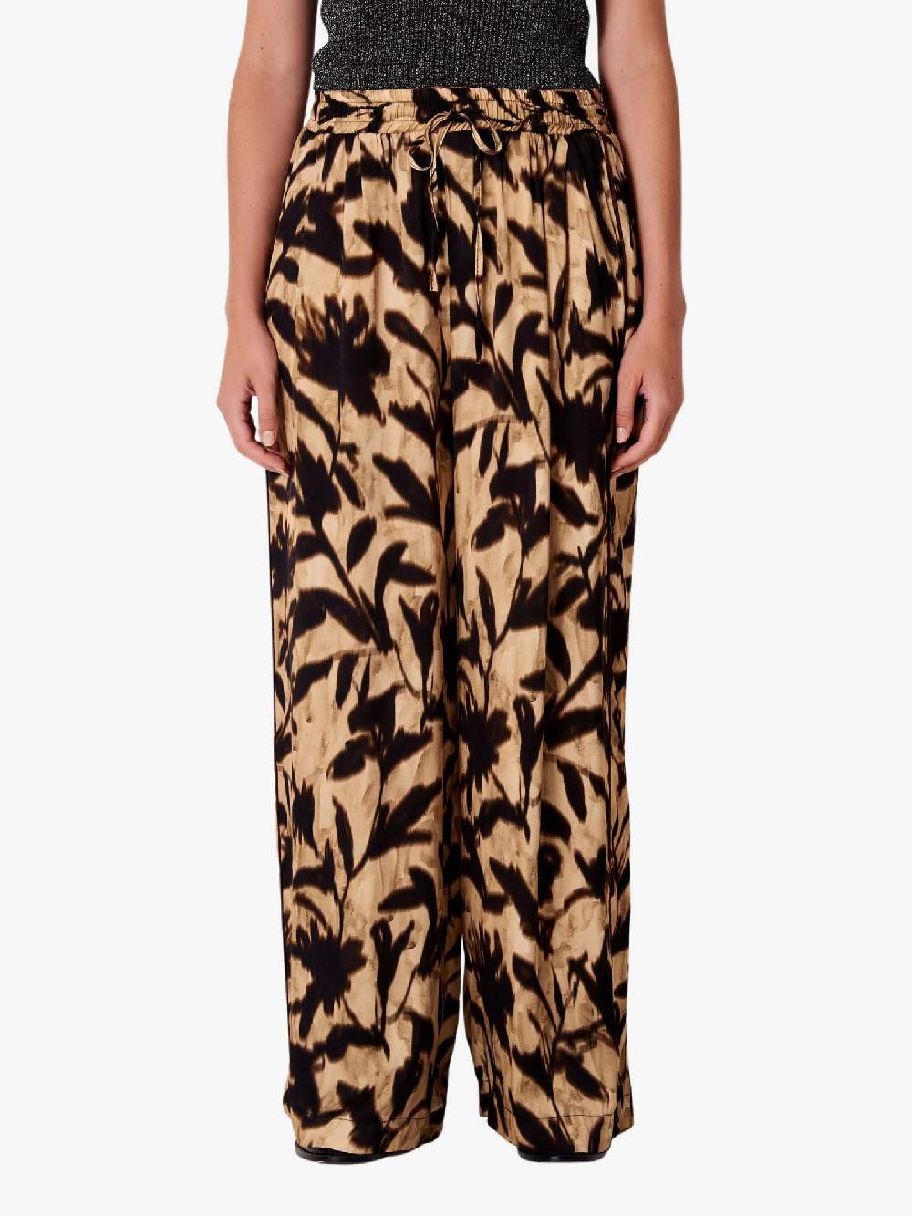 VICOLO Pantalone Boxer TR0620 Donna Satin Fantasia Beige