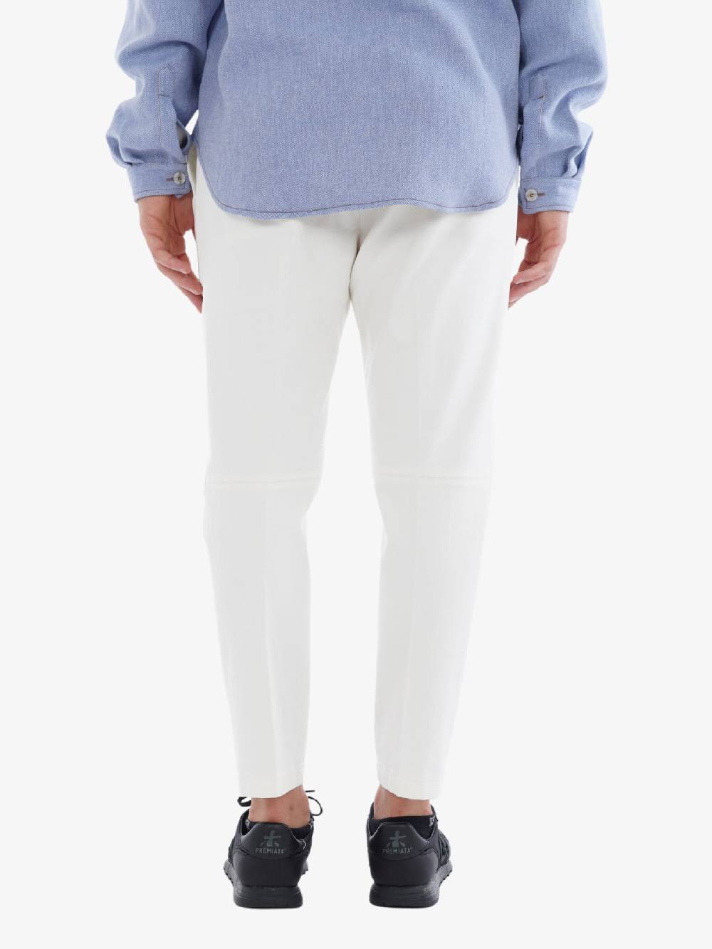 GOLDEN CRAFT Pantalone Charles Drill Uomo In Cotone Bianco