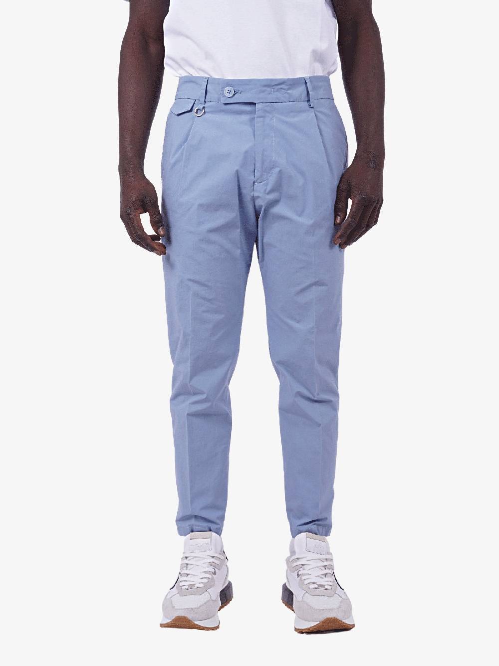GOLDEN CRAFT Pantalone Charles In Cotone Uomo Azzurro