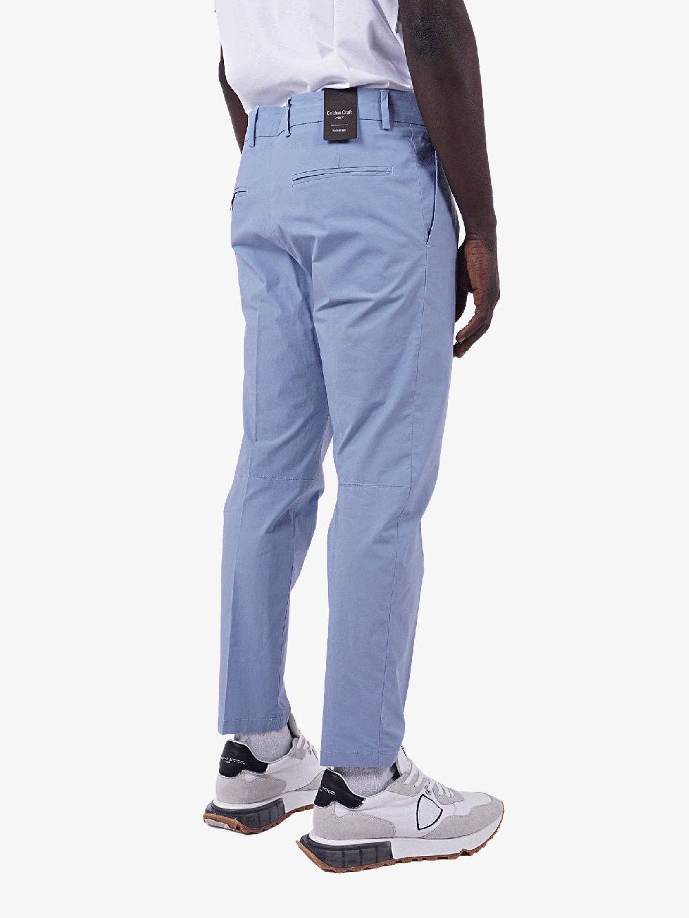 GOLDEN CRAFT Pantalone Charles In Cotone Uomo Azzurro