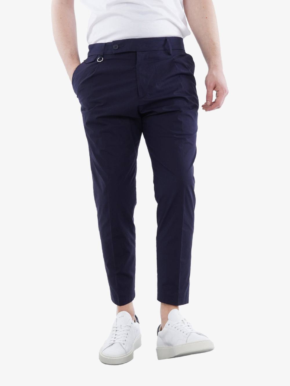 GOLDEN CRAFT Pantalone Charles In Cotone Uomo Blu Scuro