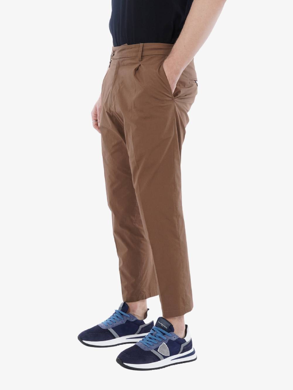GOLDEN CRAFT Pantalone Charles In Cotone Uomo Marrone