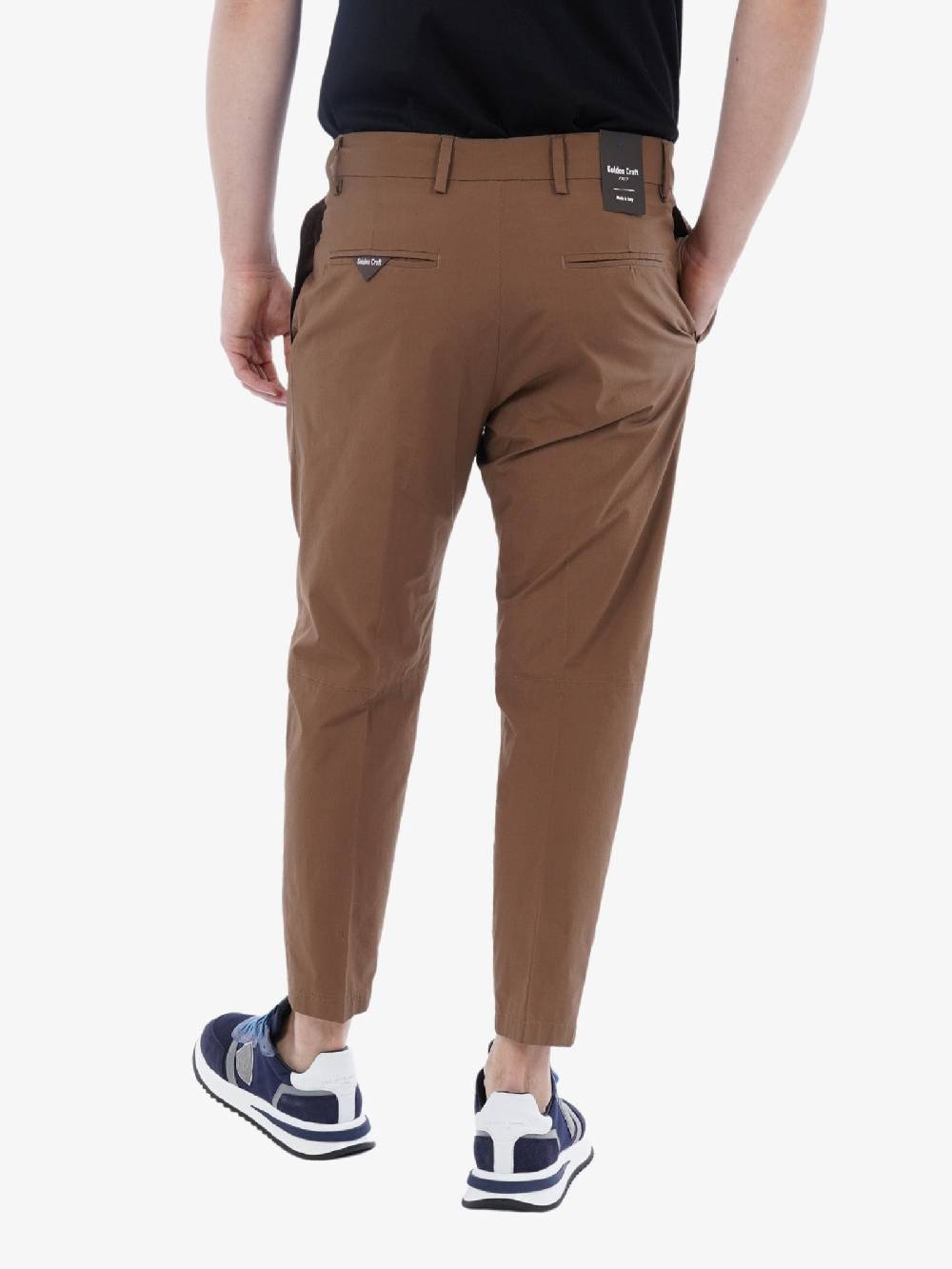 GOLDEN CRAFT Pantalone Charles In Cotone Uomo Marrone