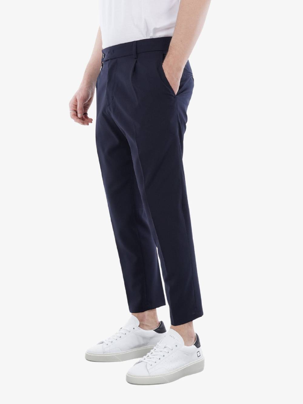 GOLDEN CRAFT Pantalone Charles In Lana Uomo Blu Scuro