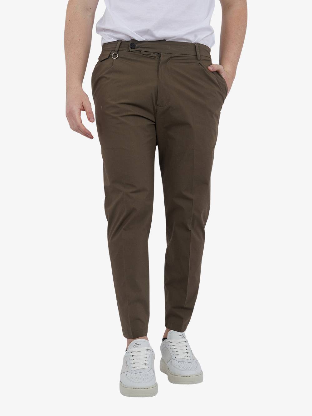 GOLDEN CRAFT Pantalone CHARLES LIGHT GC1PSS246656 uomo cotone verde