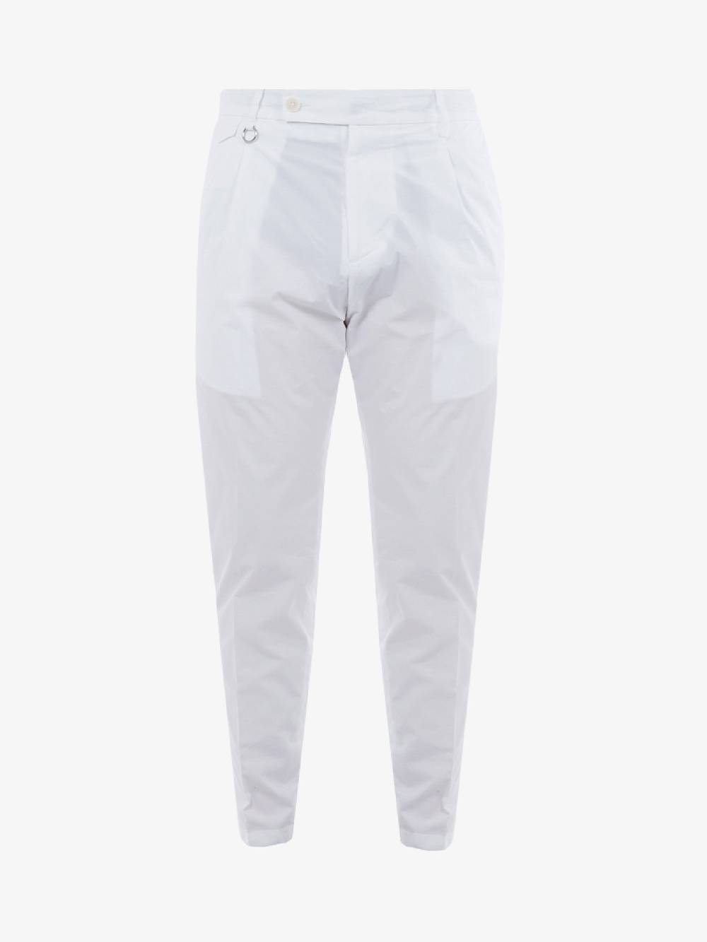 GOLDEN CRAFT Pantalone Charles Uomo In Cotone Leggero Bianco