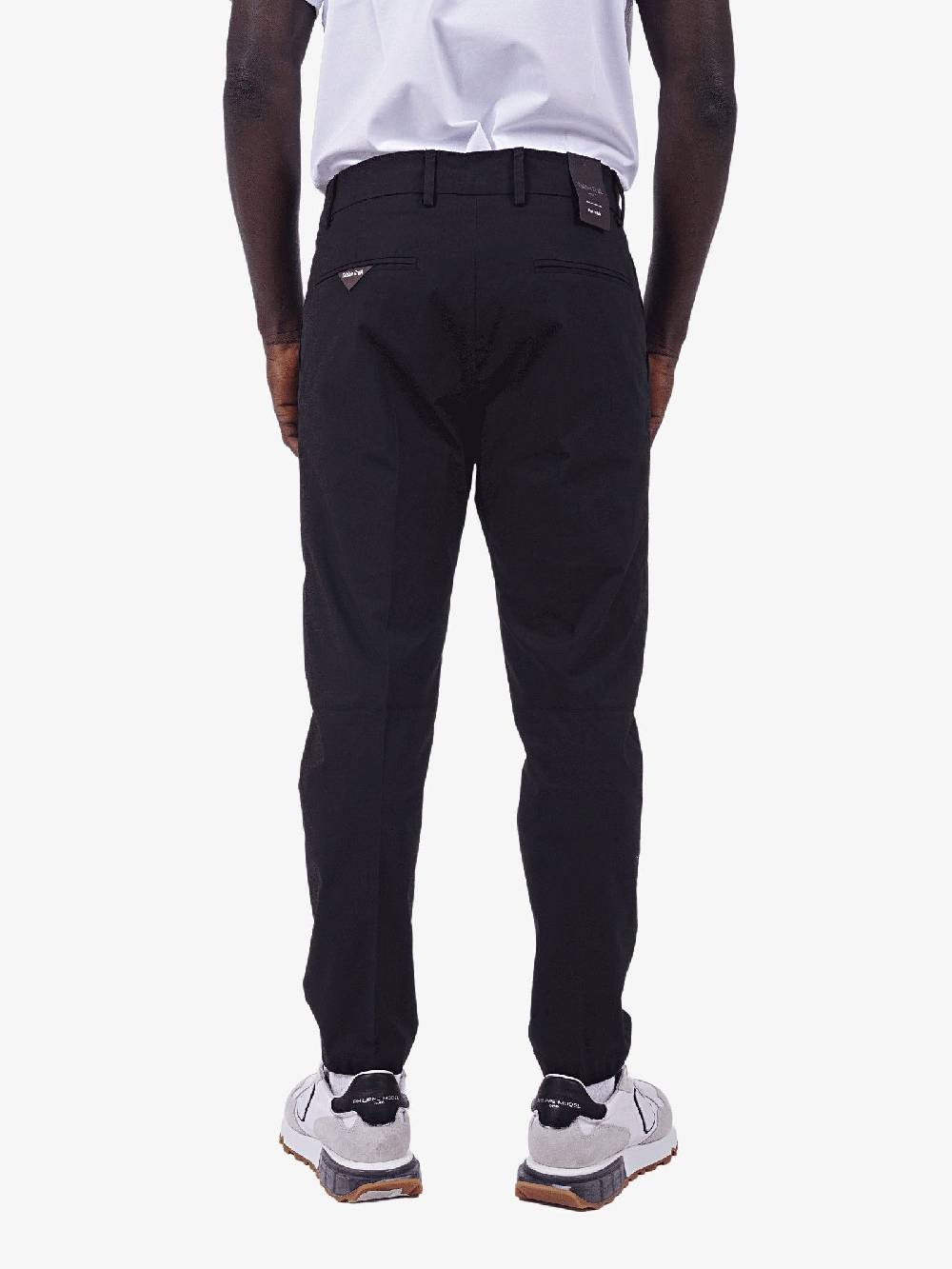 GOLDEN CRAFT Pantalone Charles Uomo In Cotone Leggero Nero