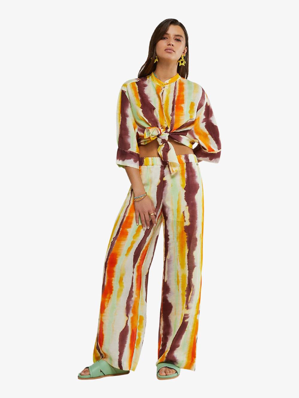 OTTOD'AME Pantalone CIB_DP9552 Donna Viscosa Multicolor