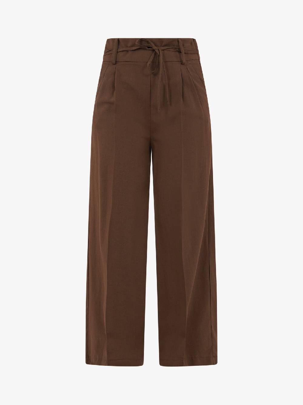 VICOLO Pantalone Con Coulisse E Laccio TB1550 Donna Viscosa Marrone