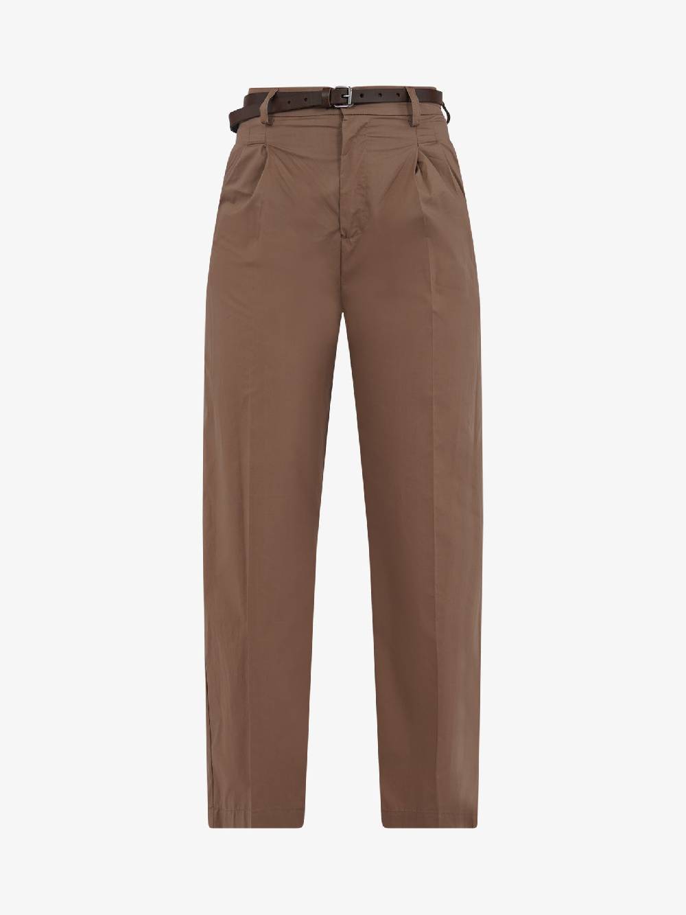 VICOLO Pantalone Con Pieghe TB2056 Donna Cotone Marrone