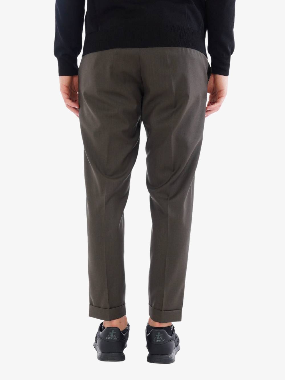 LOW BRAND Pantalone Cooper T1.7 Uomo In Pura Lana Marrone