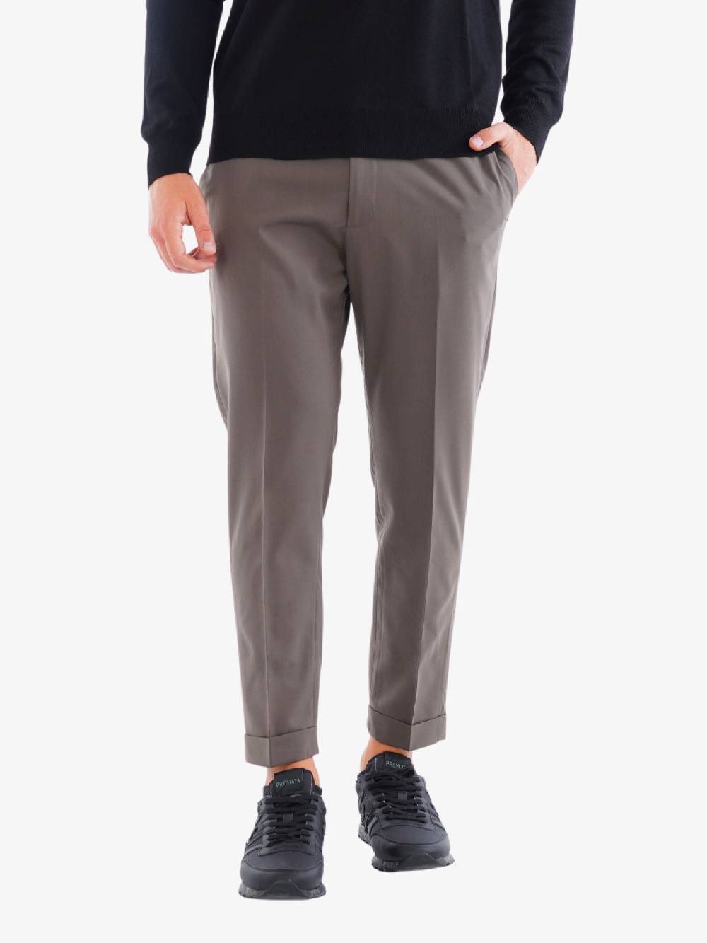 LOW BRAND Pantalone Cooper T1.7 Uomo In Pura Lana Verde