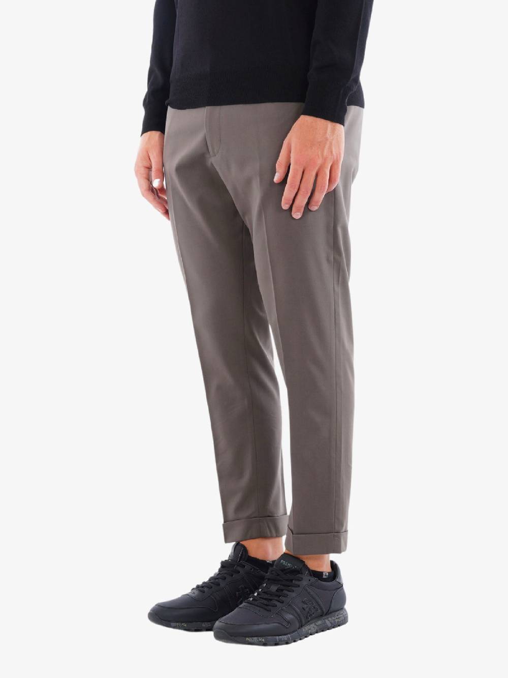 LOW BRAND Pantalone Cooper T1.7 Uomo In Pura Lana Verde