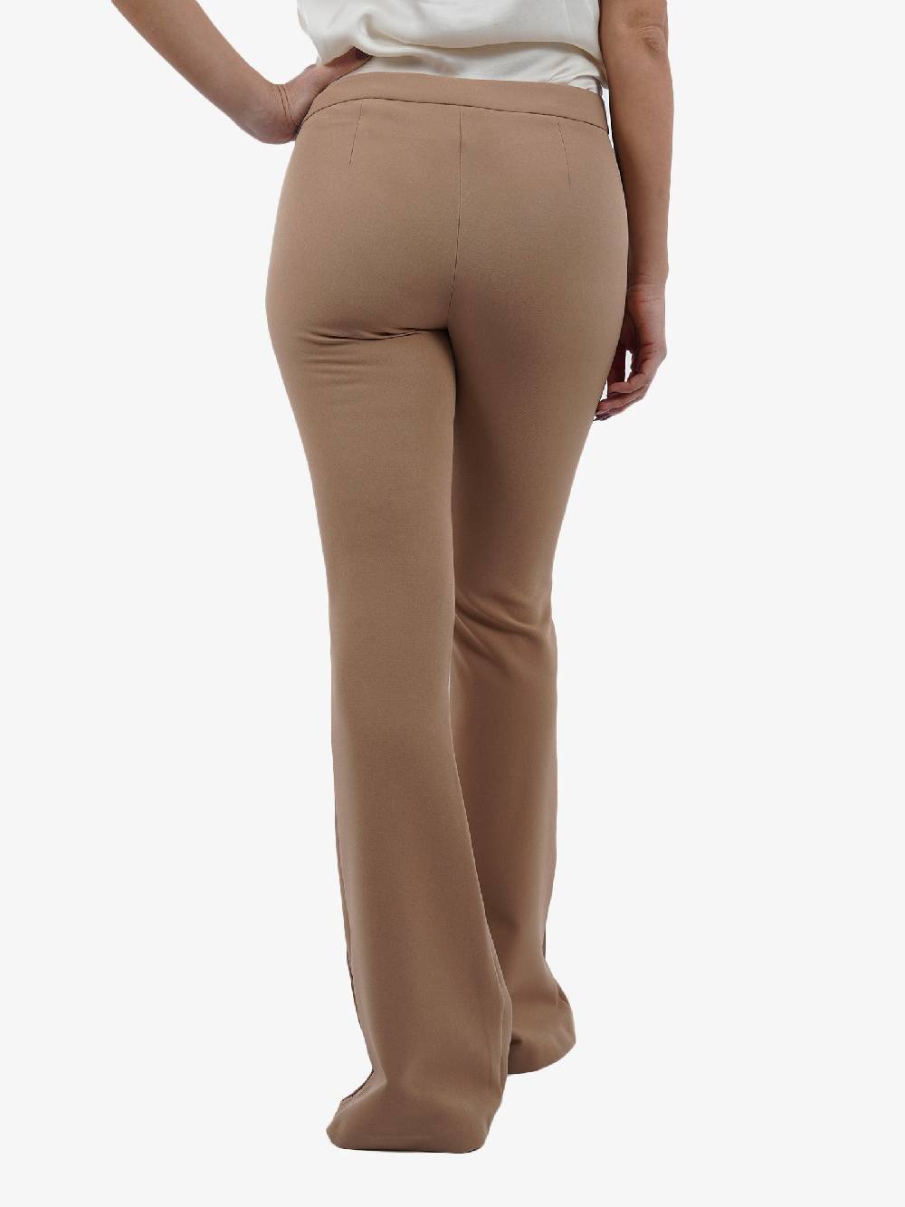 SPACE SIMONA CORSELLINI Pantalone Flared Donna Beige