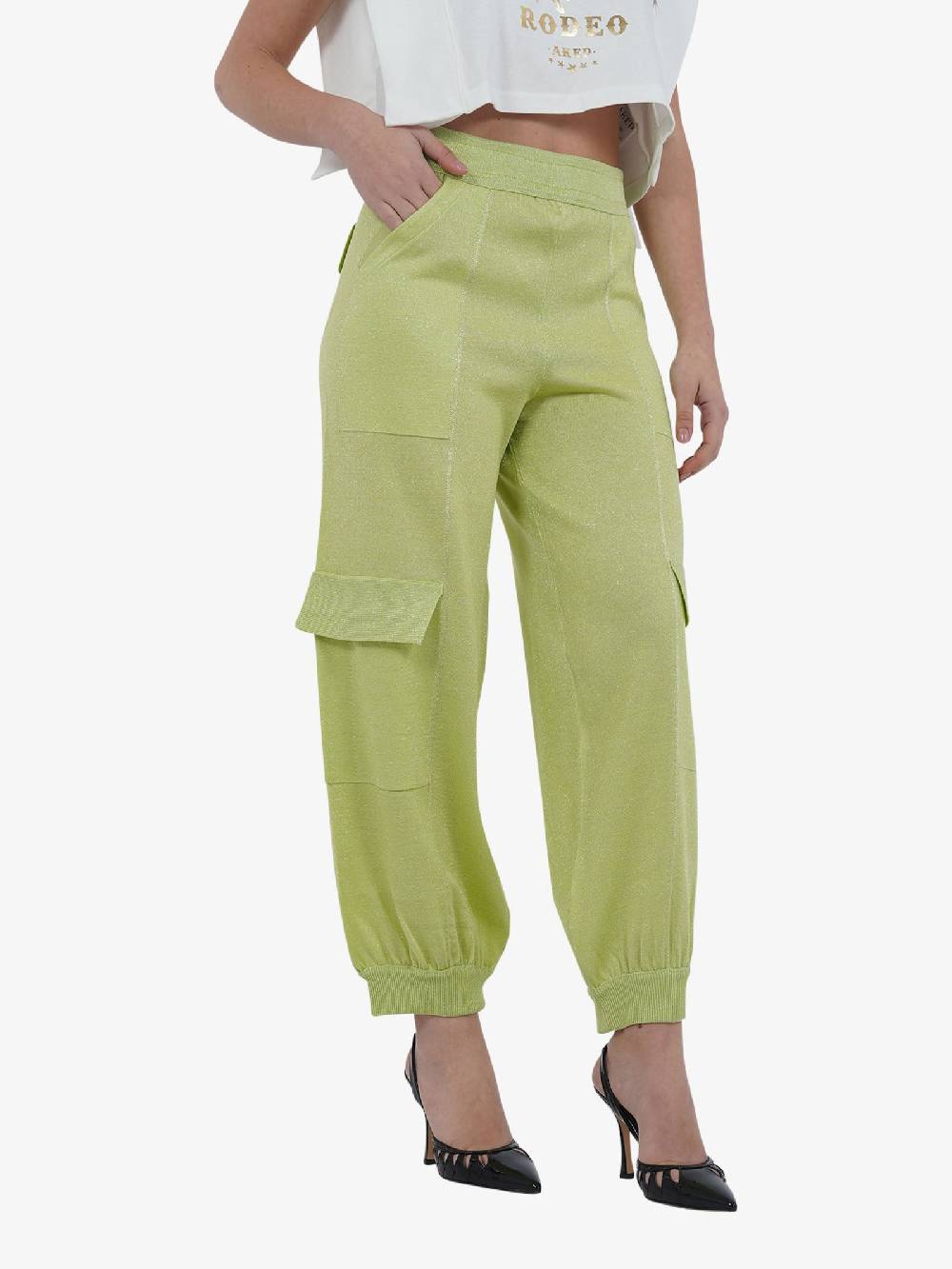 CIRCUS HOTEL Pantalone H4SA13R30-0 Donna Viscosa Verde