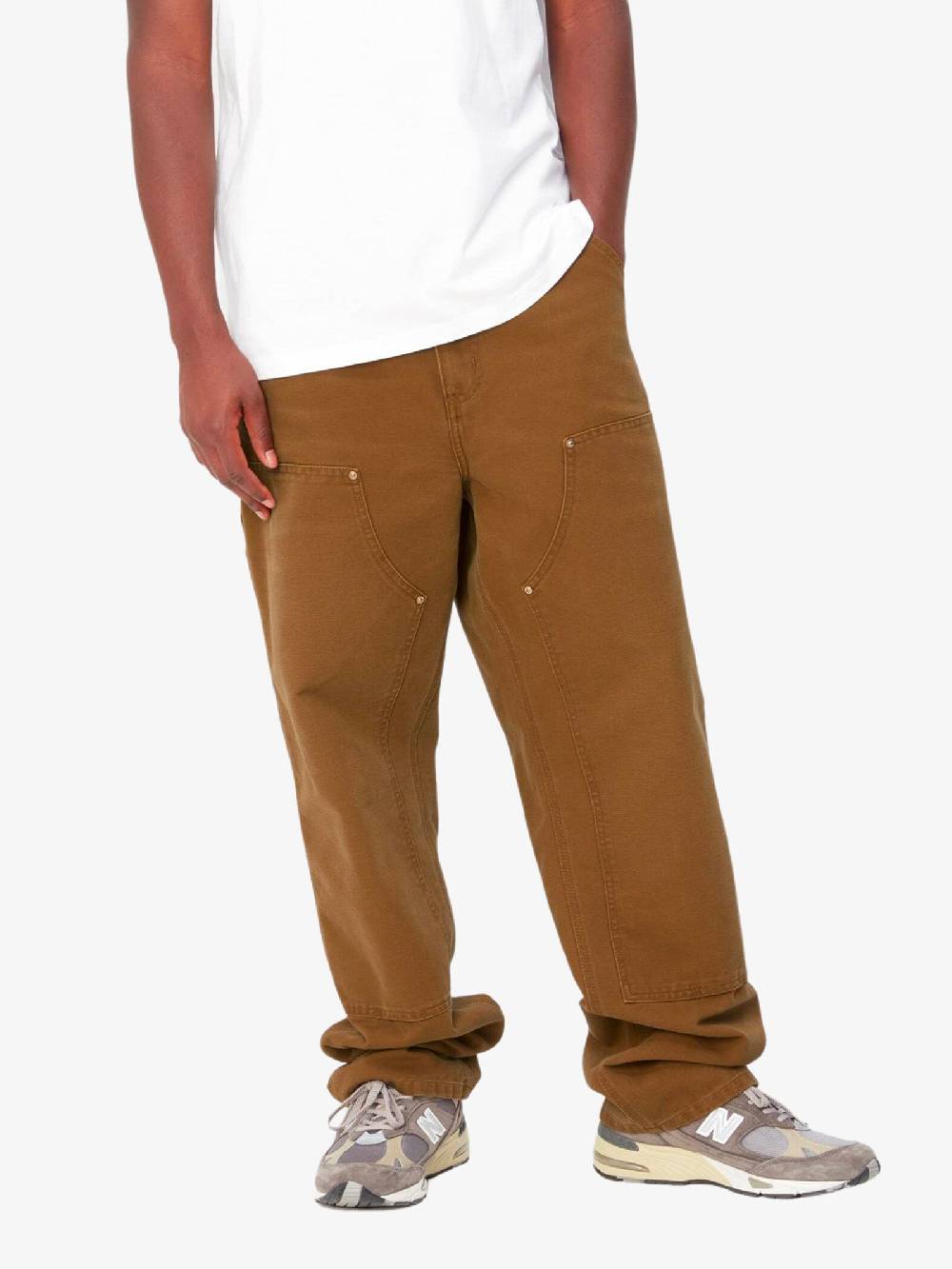 CARHARTT WIP Pantalone I031501_1NF_3K Uomo In Cotone Biologico Marrone