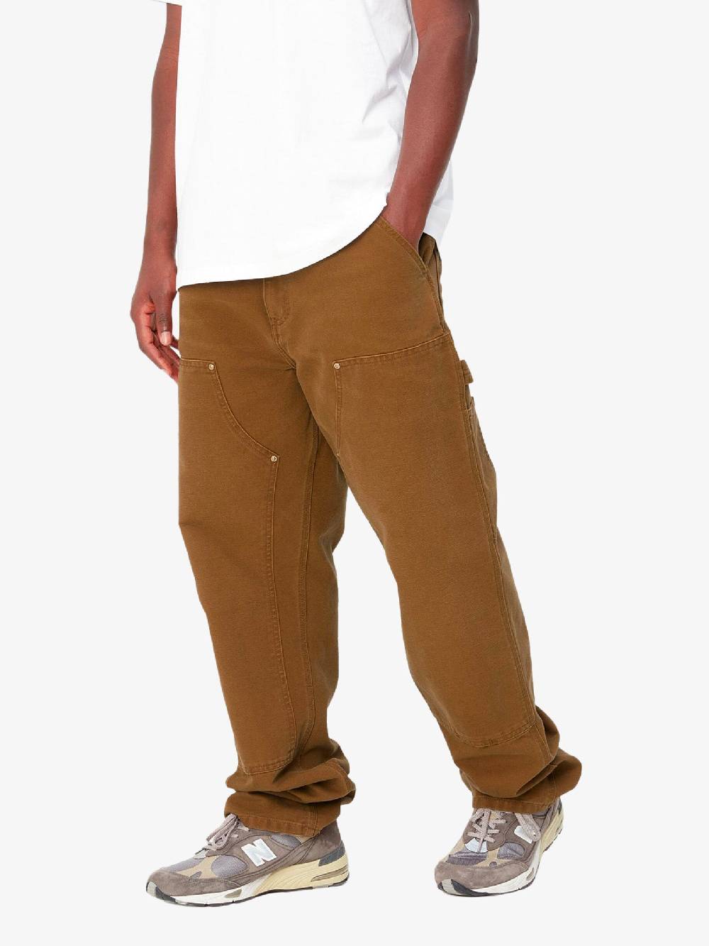 CARHARTT WIP Pantalone I031501_1NF_3K Uomo In Cotone Biologico Marrone