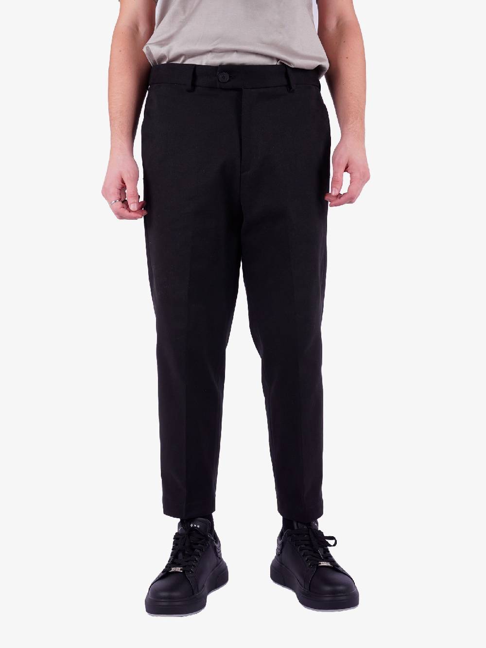 ALESSANDRO DELL'ACQUA Pantalone In Cotone Uomo Nero