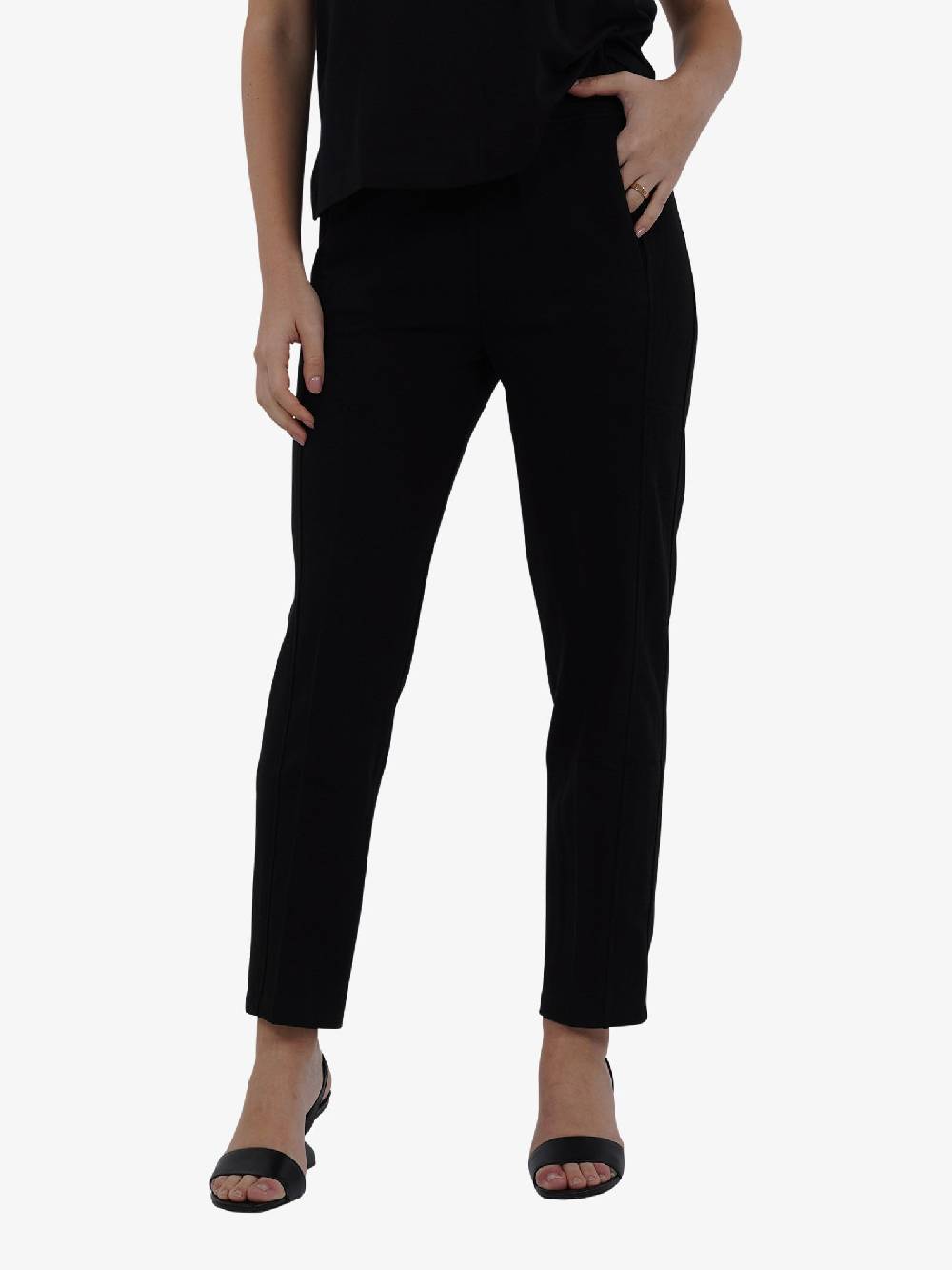 JIJIL Pantalone In Twill Di Cotone PA075 Donna Nero